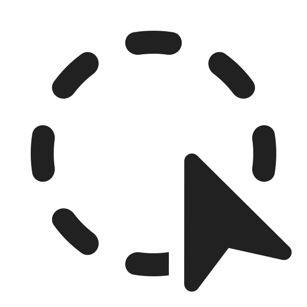 Ic Fluent Circle Hint Cursor 20 Filled
