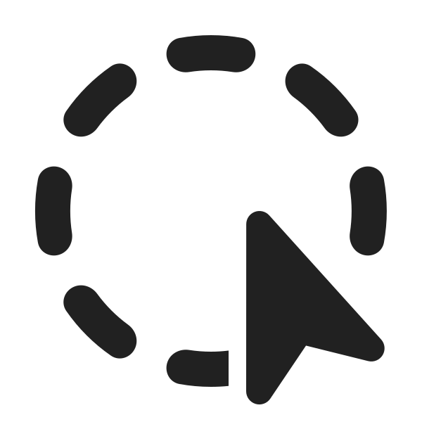 Ic Fluent Circle Hint Cursor 24 Filled