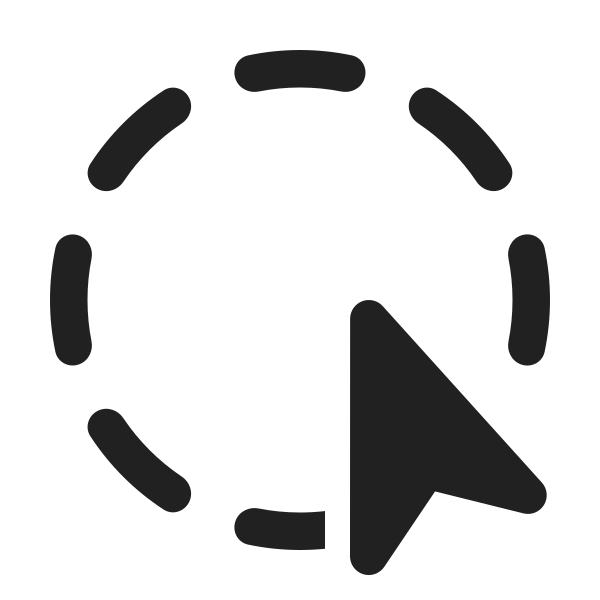 Ic Fluent Circle Hint Cursor 24 Regular