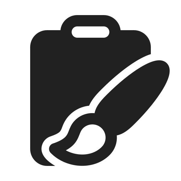 Ic Fluent Clipboard Brush 24 Filled