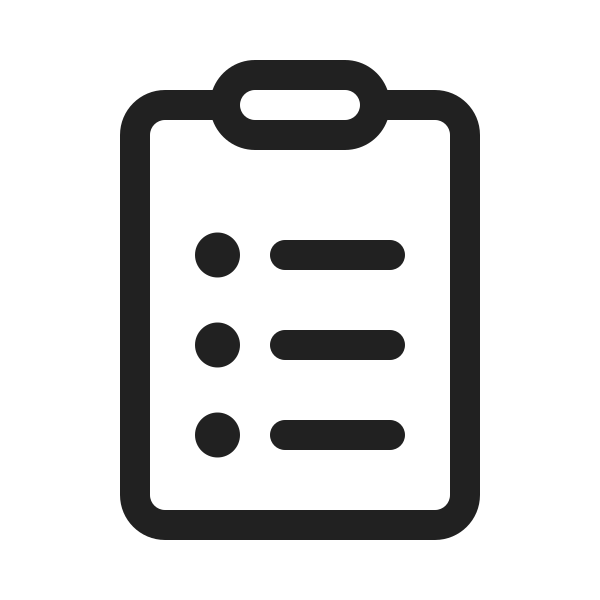 Ic Fluent Clipboard Bullet List 20 Regular
