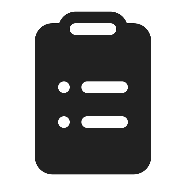 Ic Fluent Clipboard Bullet List Ltr 16 Filled