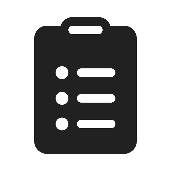 Ic Fluent Clipboard Bullet List Ltr 20 Filled