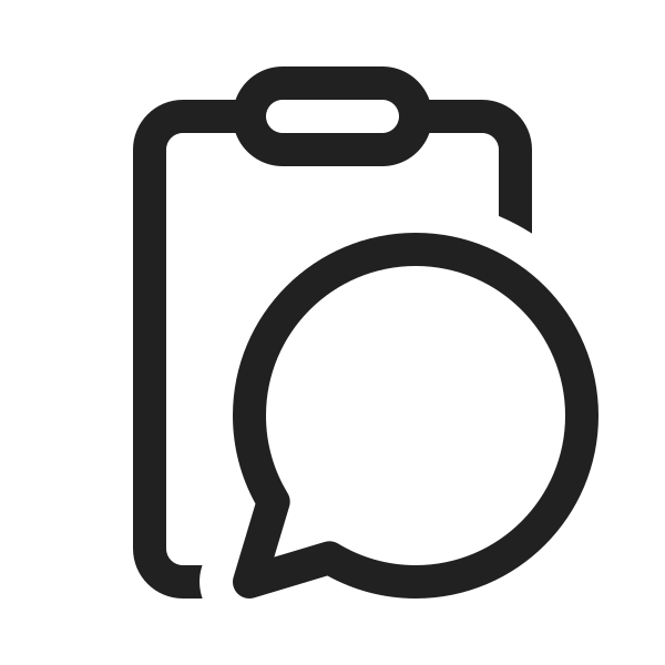 Ic Fluent Clipboard Chat Empty 20 Regular