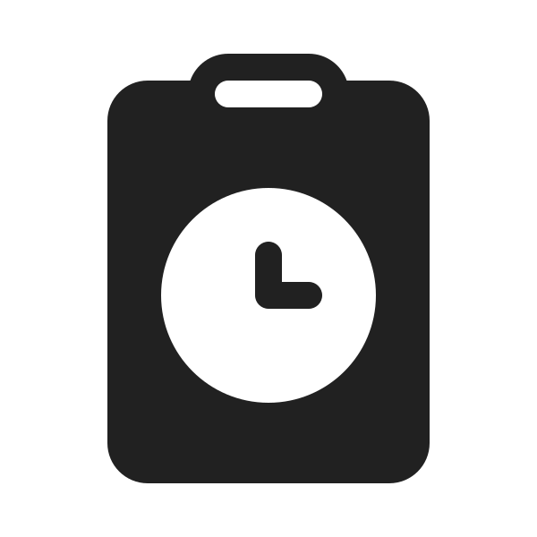 Ic Fluent Clipboard Clock 20 Filled