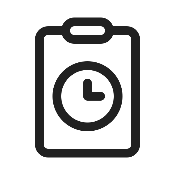 Ic Fluent Clipboard Clock 20 Regular