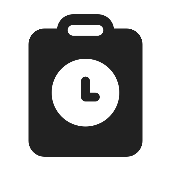 Ic Fluent Clipboard Clock 24 Filled