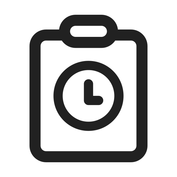 Ic Fluent Clipboard Clock 24 Regular