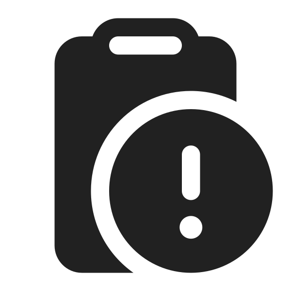 Ic Fluent Clipboard Error 16 Filled
