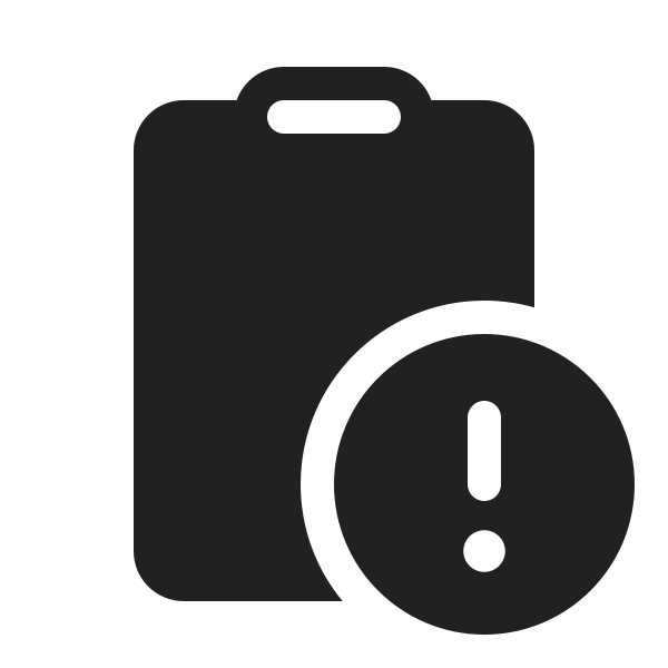 Ic Fluent Clipboard Error 20 Filled