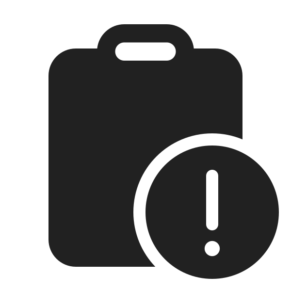 Ic Fluent Clipboard Error 24 Filled
