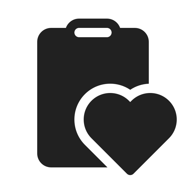 Ic Fluent Clipboard Heart 20 Filled