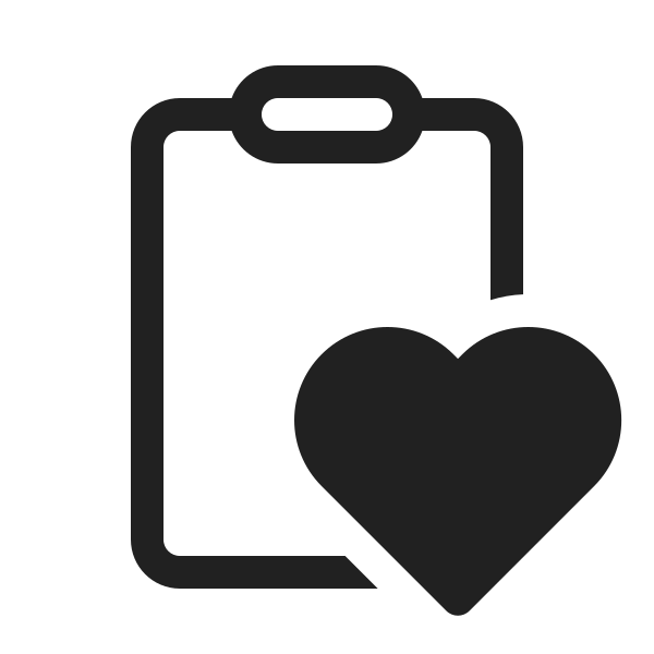 Ic Fluent Clipboard Heart 20 Regular