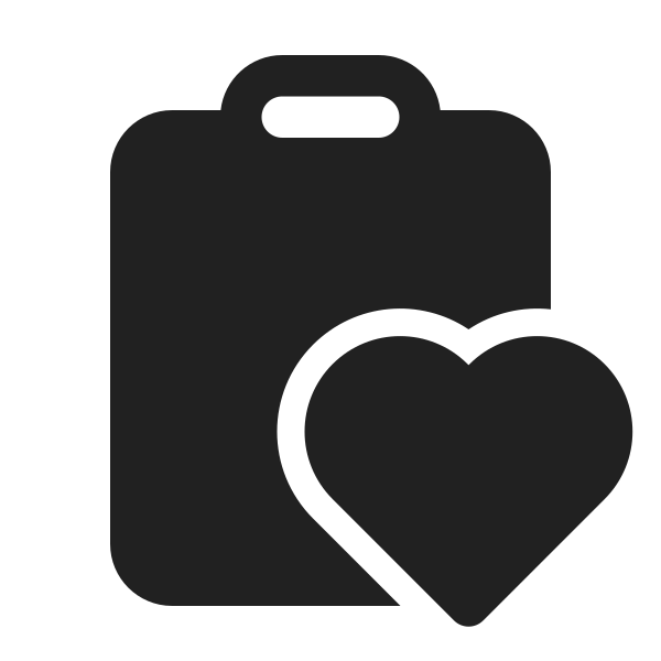 Ic Fluent Clipboard Heart 24 Filled