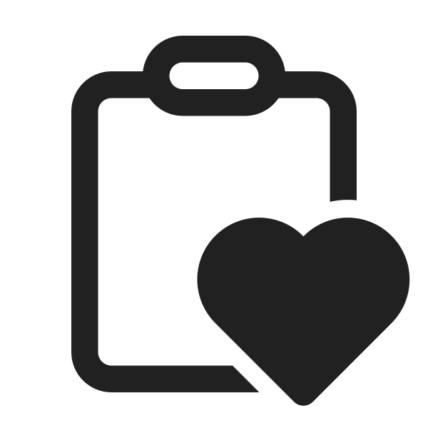 Ic Fluent Clipboard Heart 24 Regular