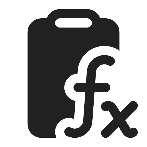 Ic Fluent Clipboard Math Formula 16 Filled