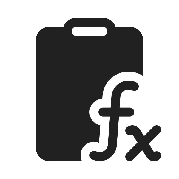 Ic Fluent Clipboard Math Formula 20 Filled