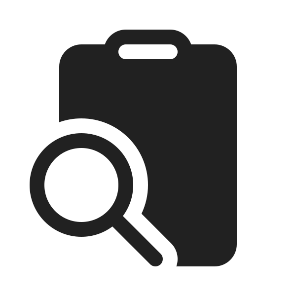 Ic Fluent Clipboard Search 20 Filled