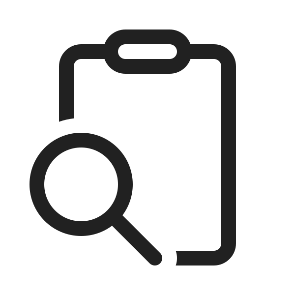 Ic Fluent Clipboard Search 20 Regular