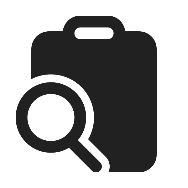 Ic Fluent Clipboard Search 24 Filled