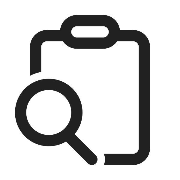 Ic Fluent Clipboard Search 24 Regular