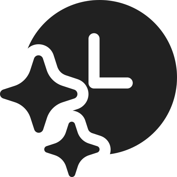 Ic Fluent Clock Sparkle 16 Filled