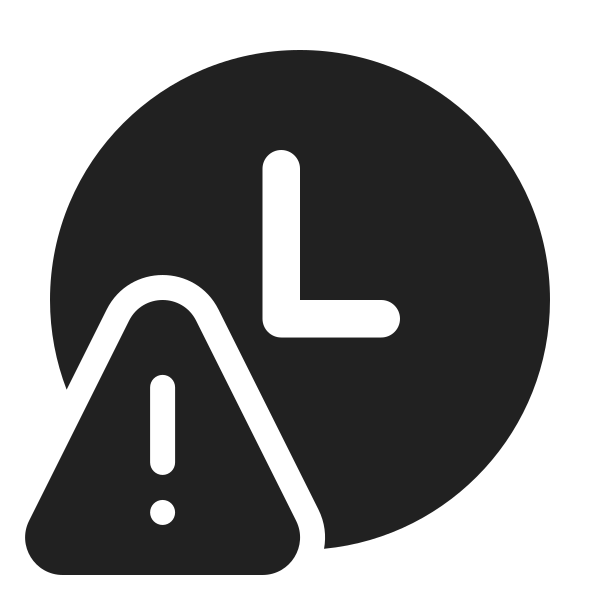 Ic Fluent Clock Warning 24 Filled