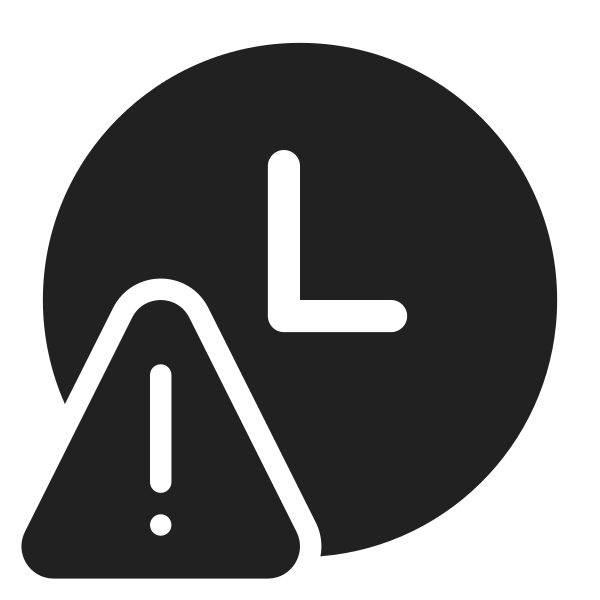 Ic Fluent Clock Warning 28 Filled
