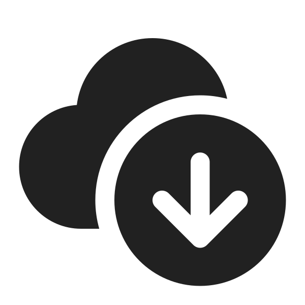 Ic Fluent Cloud Arrow Down 16 Filled
