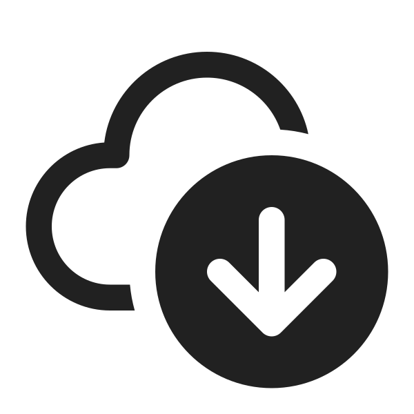 Ic Fluent Cloud Arrow Down 16 Regular