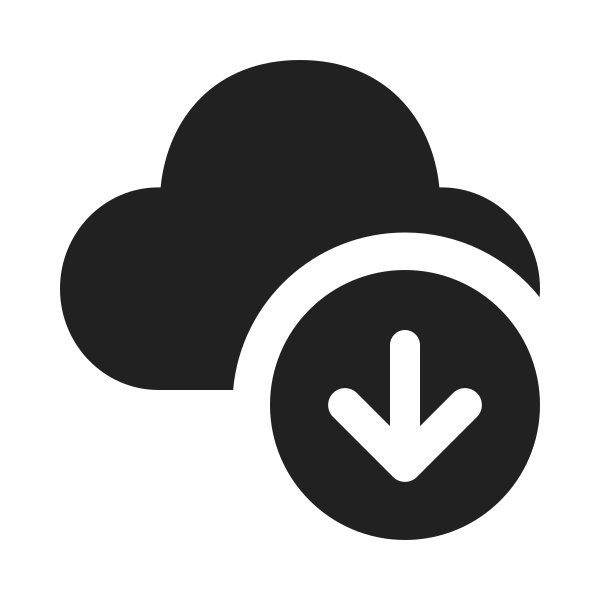Ic Fluent Cloud Arrow Down 20 Filled