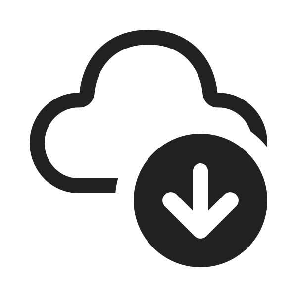 Ic Fluent Cloud Arrow Down 20 Regular