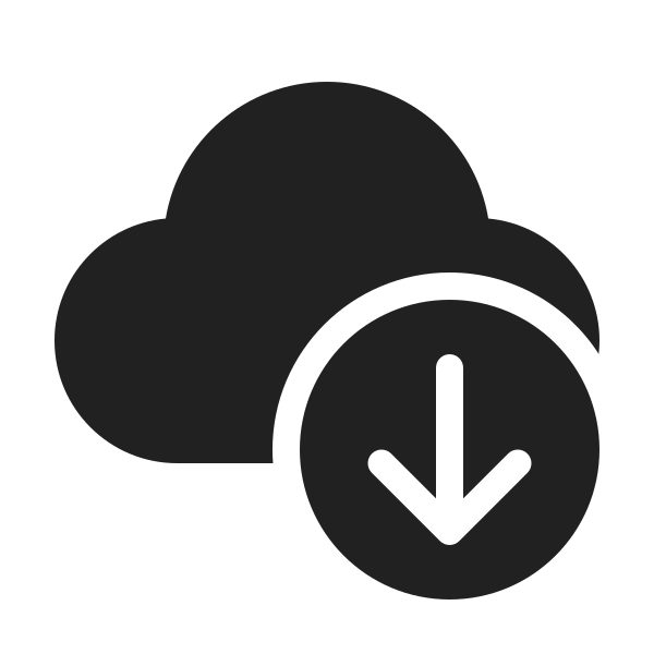 Ic Fluent Cloud Arrow Down 24 Filled