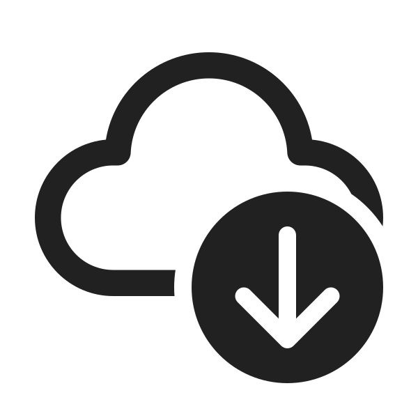 Ic Fluent Cloud Arrow Down 24 Regular