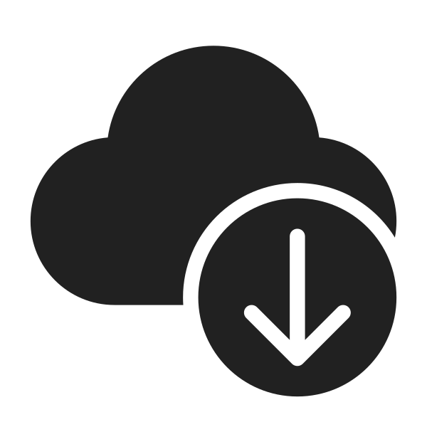 Ic Fluent Cloud Arrow Down 28 Filled