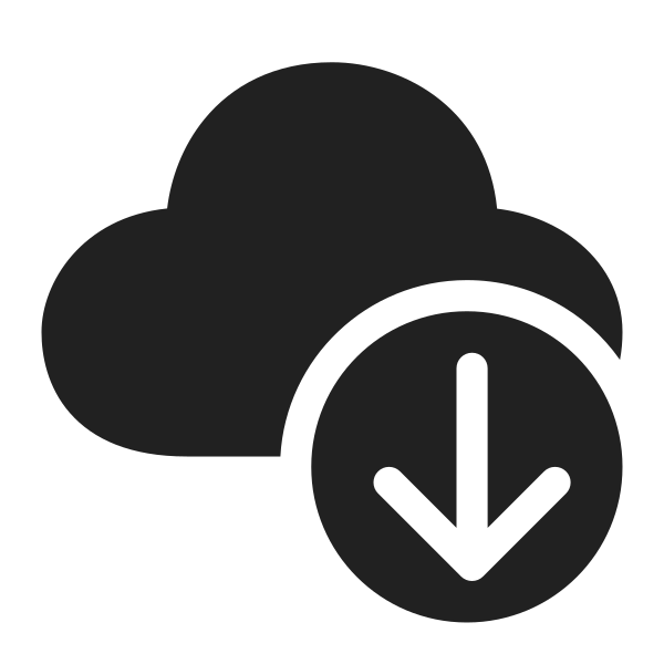 Ic Fluent Cloud Arrow Down 32 Filled