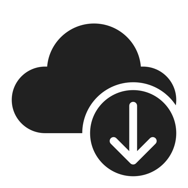 Ic Fluent Cloud Arrow Down 48 Filled