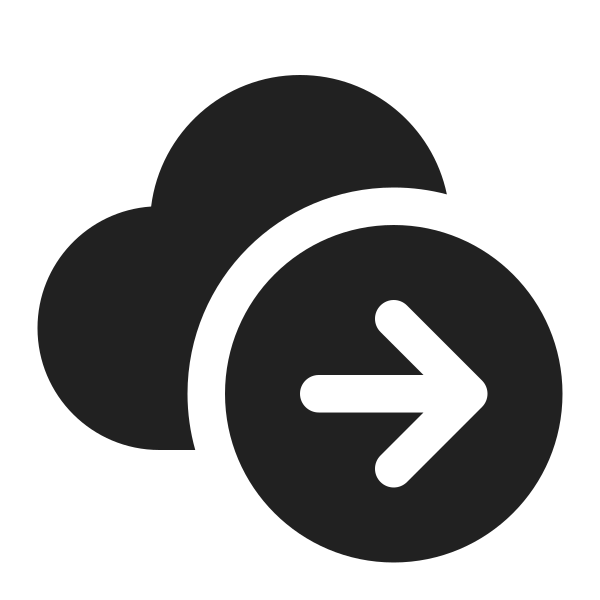 Ic Fluent Cloud Arrow Right 16 Filled