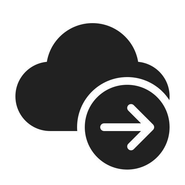 Ic Fluent Cloud Arrow Right 24 Filled
