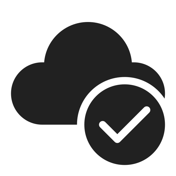 Ic Fluent Cloud Checkmark 48 Filled