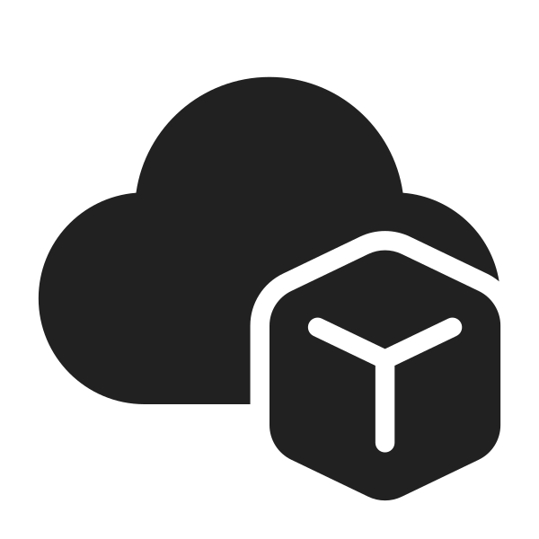 Ic Fluent Cloud Cube 28 Filled