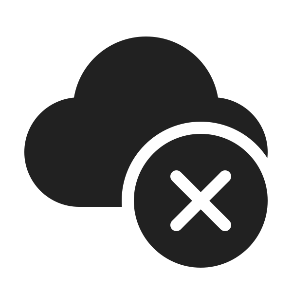 Ic Fluent Cloud Dismiss 24 Filled