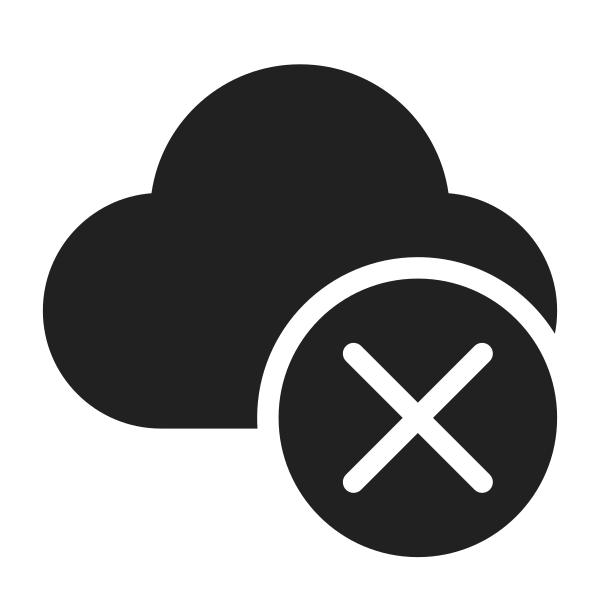 Ic Fluent Cloud Dismiss 28 Filled