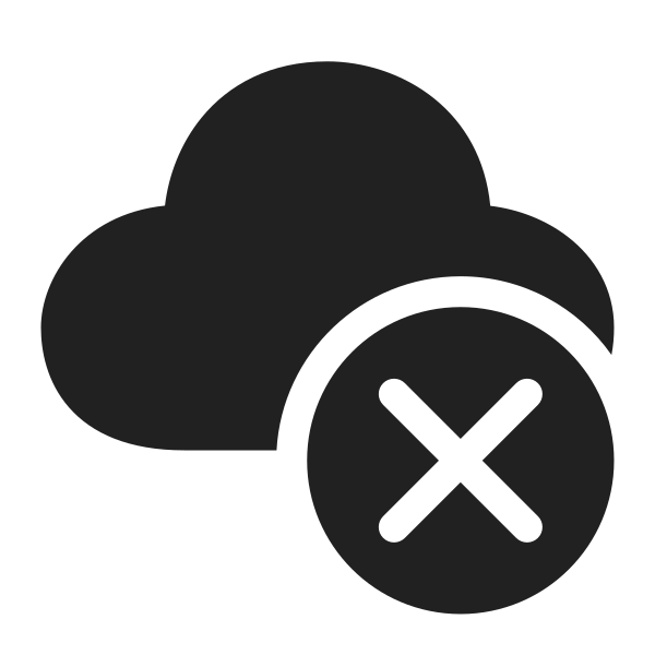 Ic Fluent Cloud Dismiss 32 Filled