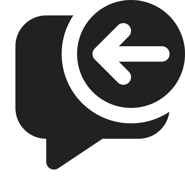 Ic Fluent Comment Arrow Left 12 Filled