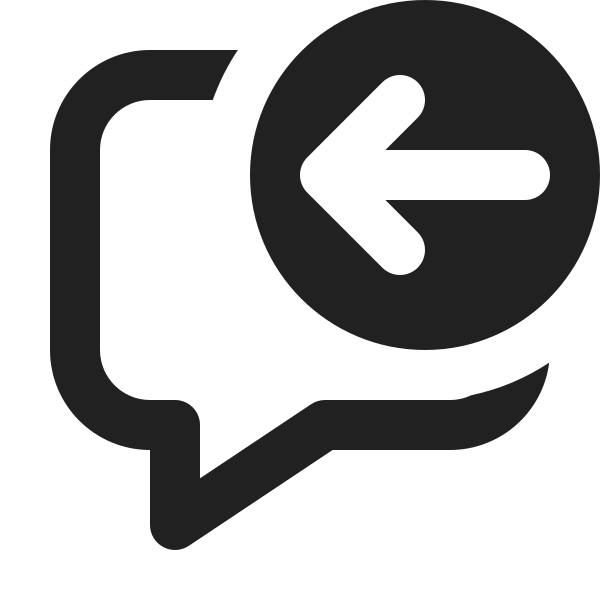 Ic Fluent Comment Arrow Left 12 Regular