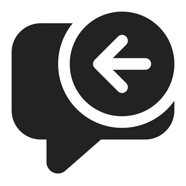 Ic Fluent Comment Arrow Left 16 Filled