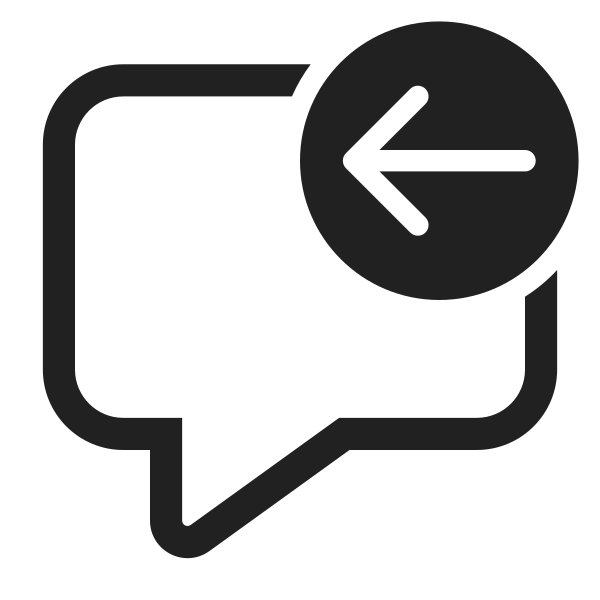 Ic Fluent Comment Arrow Left 28 Regular