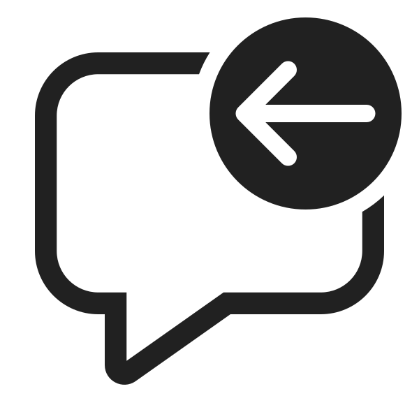 Ic Fluent Comment Arrow Left 48 Regular