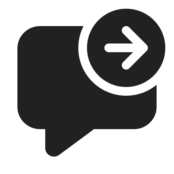 Ic Fluent Comment Arrow Right 20 Filled
